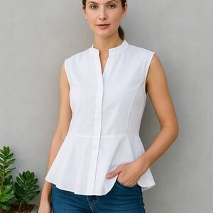 Apt. 9 White Sleeveless Button Down